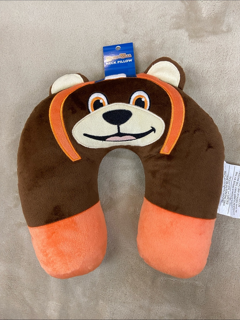 Chicago Bears NFL “Staley Da Bear” Neck Pillow - Travel Comfort